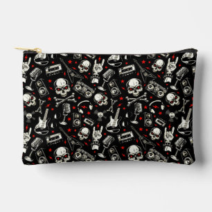 Retro Heavy Metal Pattern Accessory Pouch