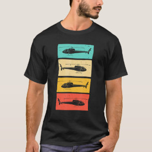 Retro Helicopter For Men Women Helicopter Pilot T-Shirt