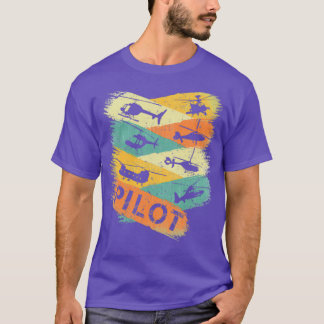 Retro Helicopter Pilot  T-Shirt