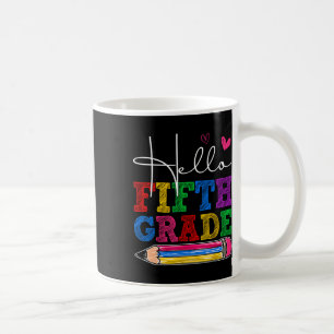 Retro Hello 5th Grade First Day Of School Boys Gir Coffee Mug