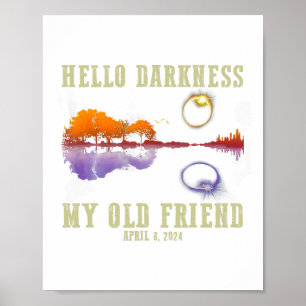 Retro Hello Darkness My Old Friend Funny Total Sol Poster