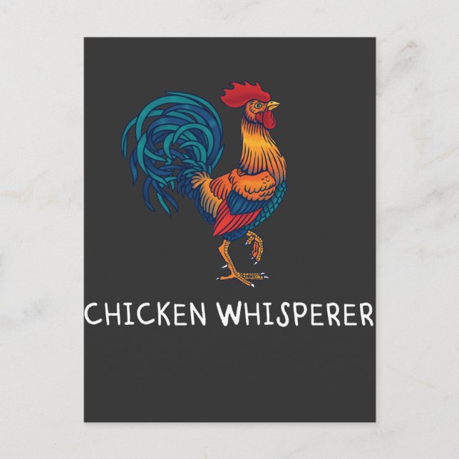 retro hen chicken whisperer poultry farmer postcard (Front)