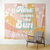 Retro Here Comes the Sun Daisy Sunshine Birthday
