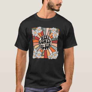 Retro Here Comes The Sun Floral Summer Family Vava T-Shirt