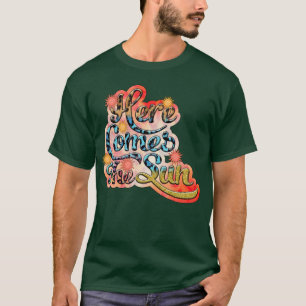 Retro Here Comes The Sun Floral Summer Family Vava T-Shirt