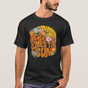 Retro Here Comes The Sun Floral Summer Family Vava T-Shirt