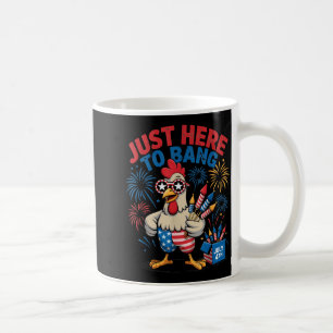 Retro here to bang freedom chicken eagle farm coffee mug