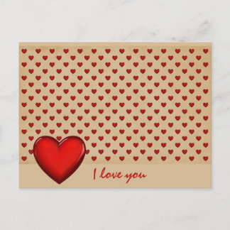 Retro-Herzen - I love you Postcard