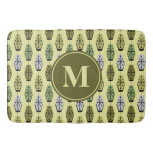 Retro Hexagons Chartreuse Bath Mat