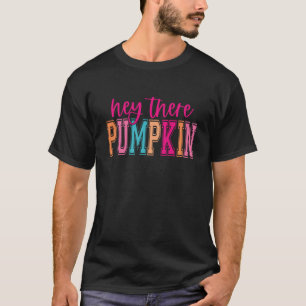 Retro Hey There Pumpkin Fall Vibes Autumn Thanksgi T-Shirt