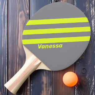 Retro HI VIS Three Stripes with Name Ping Pong Paddle