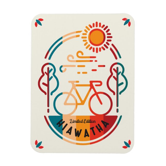 Retro Hiawatha Bike Trail Magnet (Vertical)