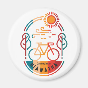 Retro Hiawatha Bike Trail Magnet