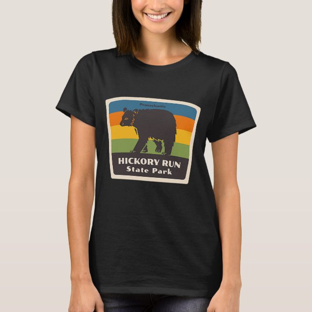 Retro Hickory Run State Park Pennsylvania Bear PA  T-Shirt (Front)
