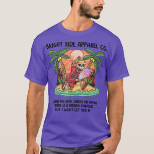 Retro Hidden Paradise Funny Halloween Funny Skelet T-Shirt