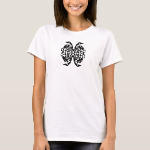 Retro High Fashion Chequered Coated Women T-Shirt
