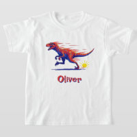 Retro High-Speed Raptor Dinosaur