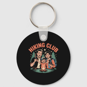 Retro Hiking Club Family Camping Funny  Key Ring
