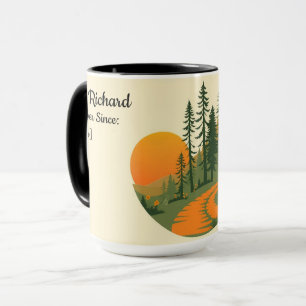 Retro Hiking Club Vintage Mountain Coffee Mug