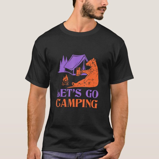 Retro Hiking Hiker On Rock Retro Sunset Mountain 2 T-Shirt (Front)
