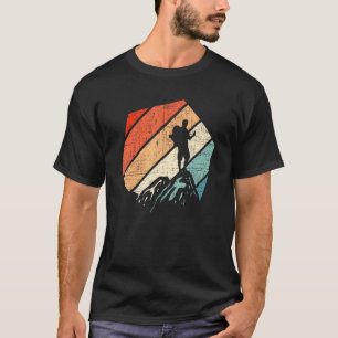 Retro Hiking Hiker Trek Outdoor Adventure Mountain T-Shirt