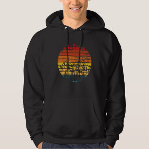 Retro Hiking Hikers Mountain Climbing Camping Natu Hoodie
