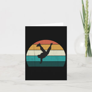 Retro Hip Hop - Vintage Sunset Break Dancing Routi Card
