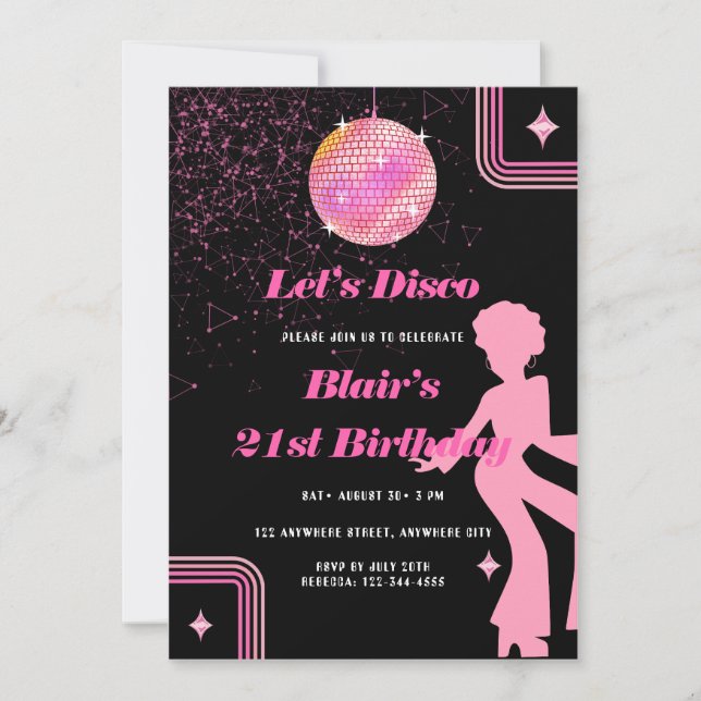 Retro Hippie 70's 60's Groovy Birthday Party Invitation (Front)