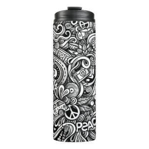 Retro Hippie and Cool  Thermal Tumbler