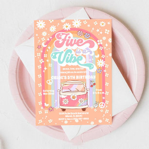 Retro Hippie Birthday Invitation