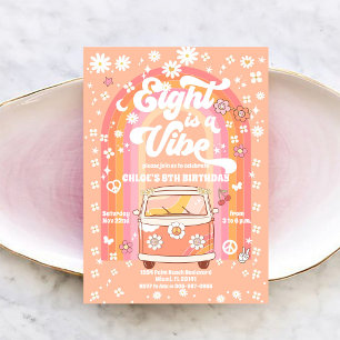 Retro Hippie Birthday Invitation