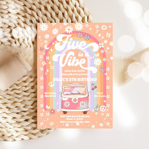 Retro Hippie Birthday Invitation