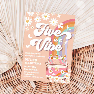 Retro Hippie Birthday Party Invitation