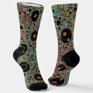 Retro Hippie Colourful 60s Pattern Socks