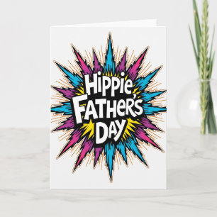 Retro Hippie Fathers Day Card