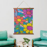 Retro Hippie Flower Art