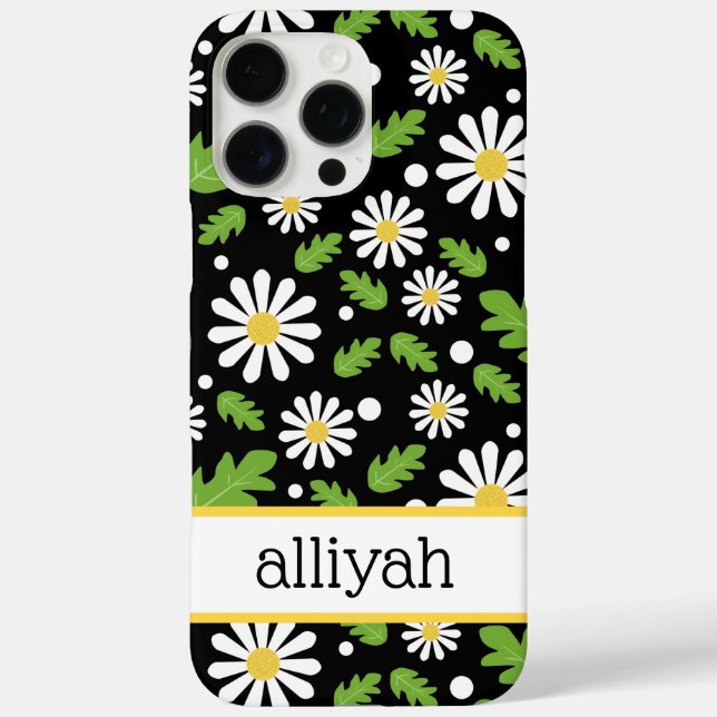 Retro Hippie Flowers Daisy Pattern Case-Mate iPhone Case (Back)