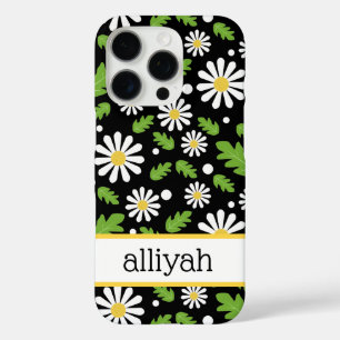 Retro Hippie Flowers Daisy Pattern iPhone 16 Pro Case
