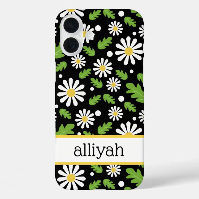 Retro Hippie Flowers Daisy Pattern Case-Mate iPhone Case (Back)