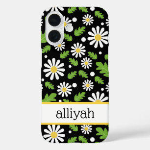 Retro Hippie Flowers Daisy Pattern iPhone 16 Case