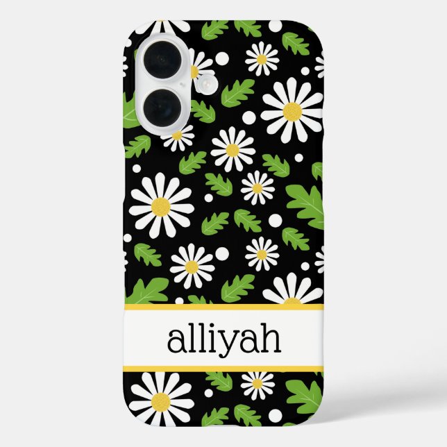 Retro Hippie Flowers Daisy Pattern Case-Mate iPhone Case (Back)