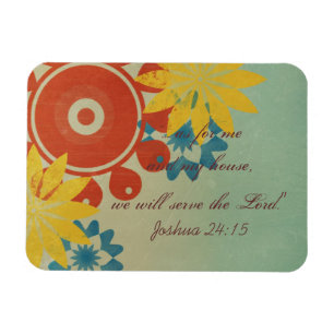 Retro Hippie Flowers Magnet