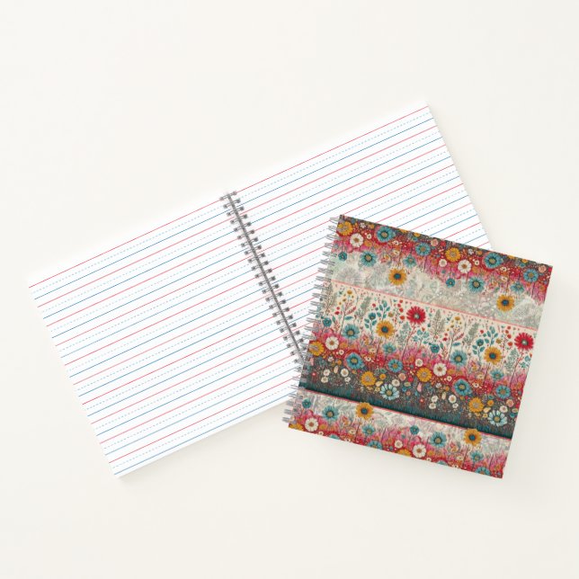 Retro Hippie: Folk Art Garden Notebook (Inside)