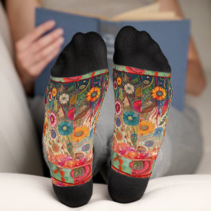 Retro Hippie: Folk Art Garden Socks