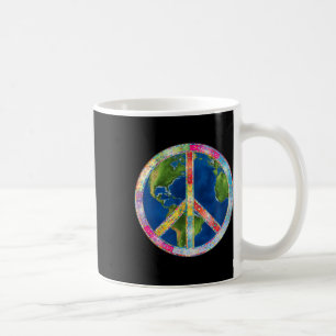 Retro Hippie Freedom Peace Sign 60s 70s No Worries Coffee Mug