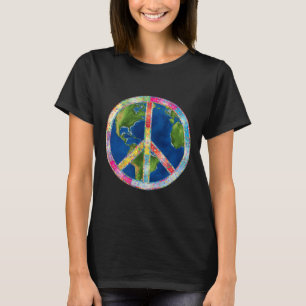 Retro Hippie Freedom Peace Sign 60s 70s No Worries T-Shirt