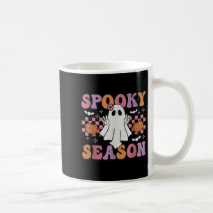 Retro Hippie Halloween Cute Ghost Spooky Season Fu Coffee Mug