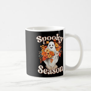 Retro Hippie Halloween Cute Ghost Spooky Season Fu Coffee Mug