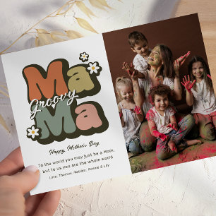 Retro Hippie Mama Mothers Day Card