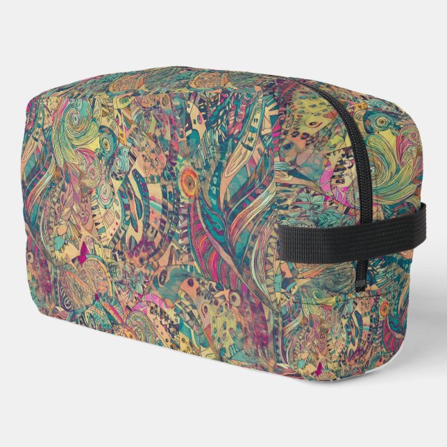 Retro Hippie: Mosiac Fantasy Toiletry Bag (Left Corner)